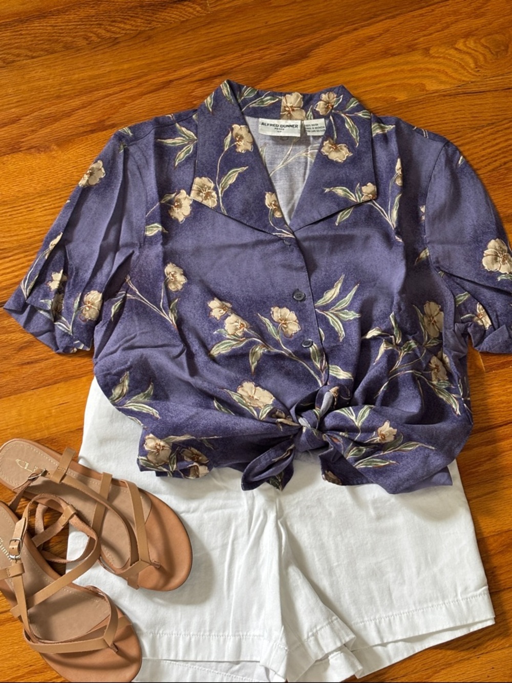 Vintage Purple Floral Shirt